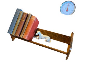 Vintage Holz Bücherhalter: Schreibtisch Bibliothek Dekor, Buch Liebhaber Geschenk