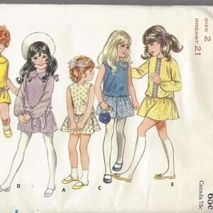 UNCUT VINTAGE BUTRICK #5621 abito da un pezzo da ragazza