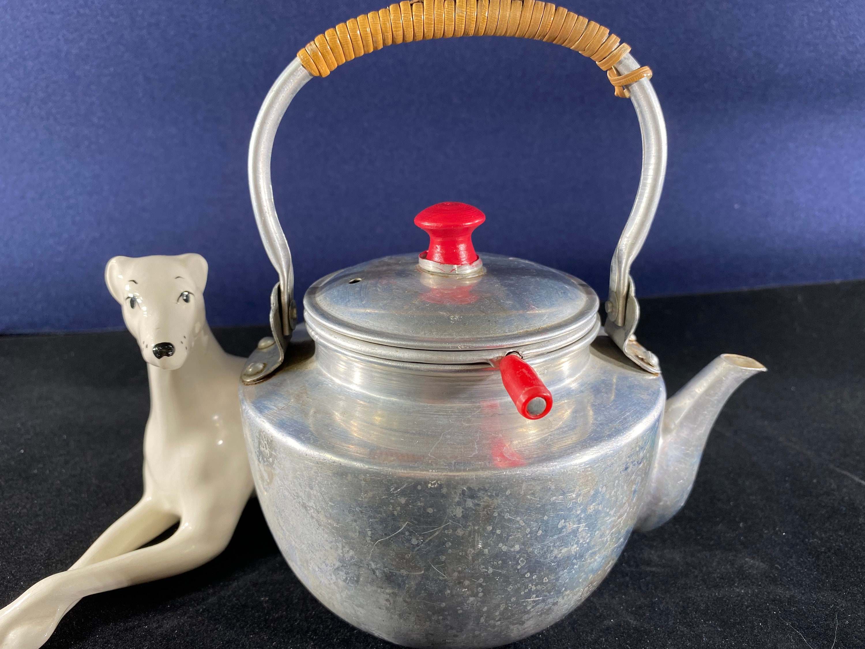 Vintage Metal Tea Pot Retro Tea Kettle with Strainer Etsy