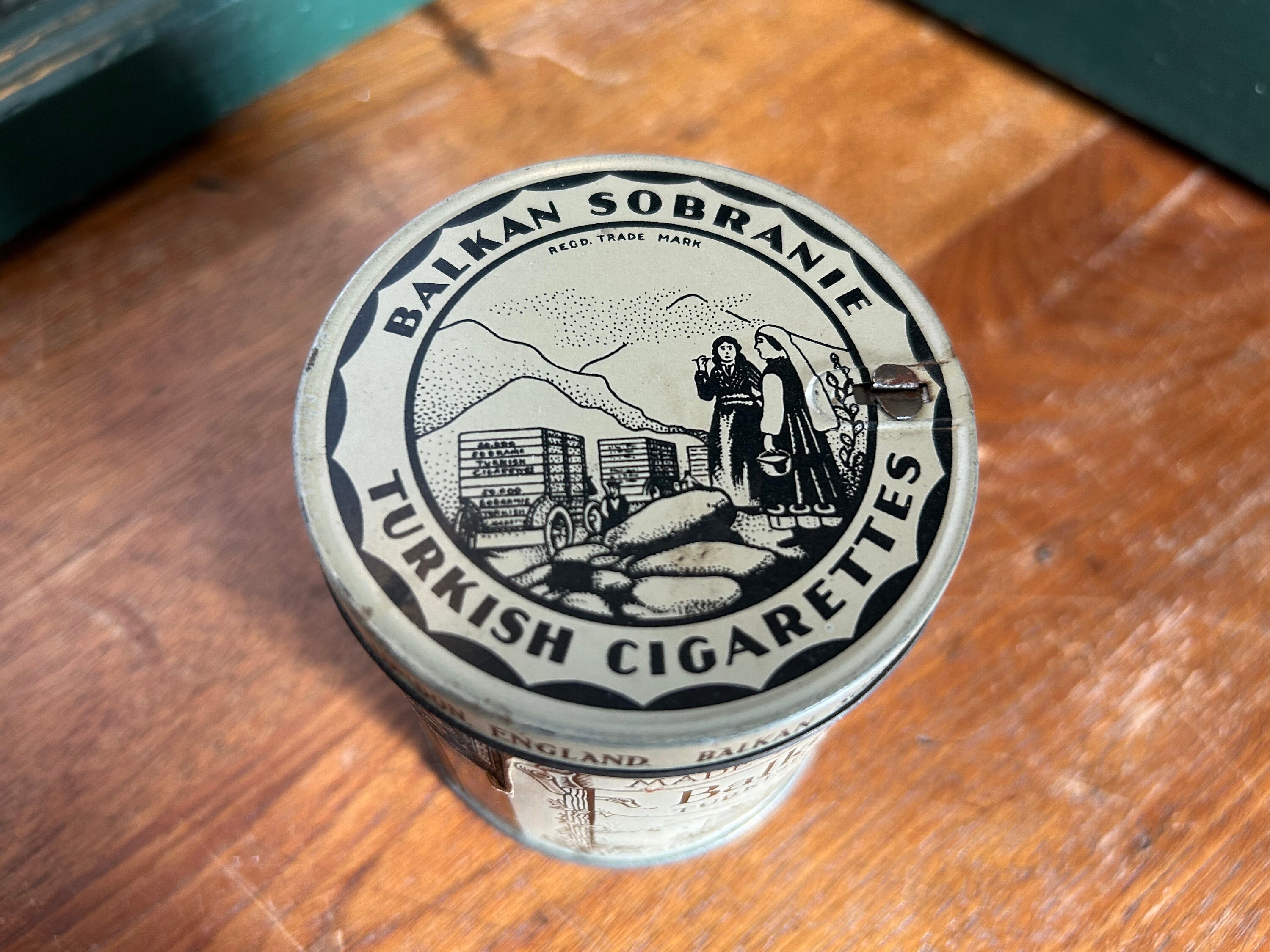 Vintage Balkan Sobranie Turkish Cigarettes Tin - Made in London