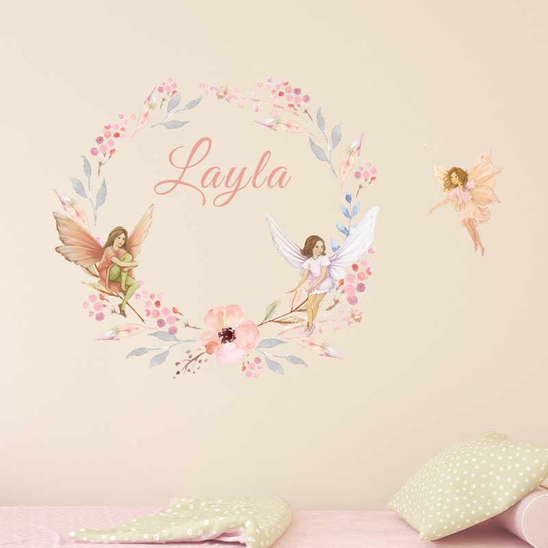 Grape Fairy 3D Wall Decal - Peel And Stick Wall Sticker For Bedroom, Nursery, Playroom (4.5" X 4.5")