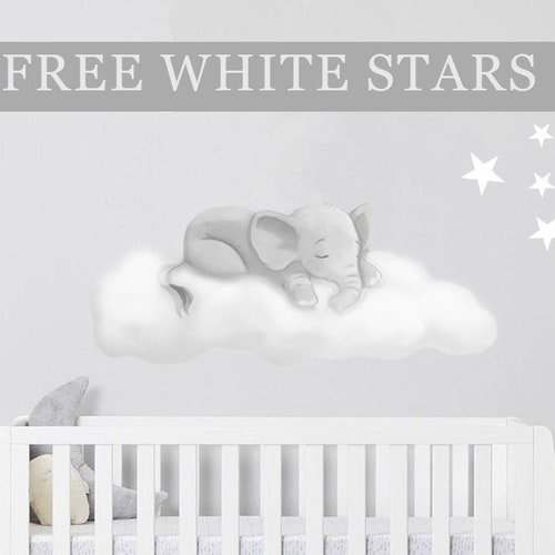 Nursery Decor Elephant Decals Elephant Wall Decal Elephant Etsy