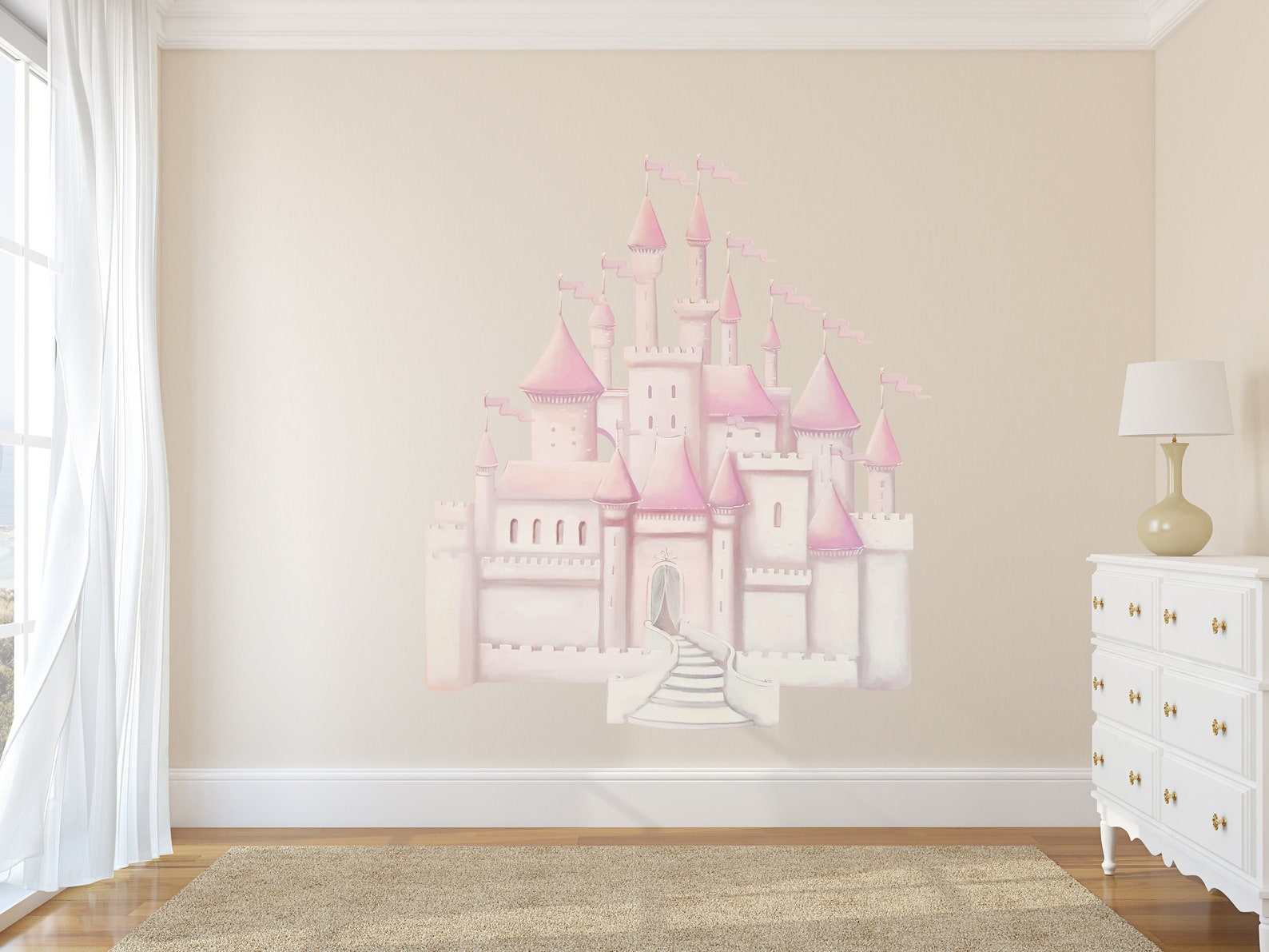 Castle Wall Decal Castle Decals Rainbow Wall Stickers Etsy UK