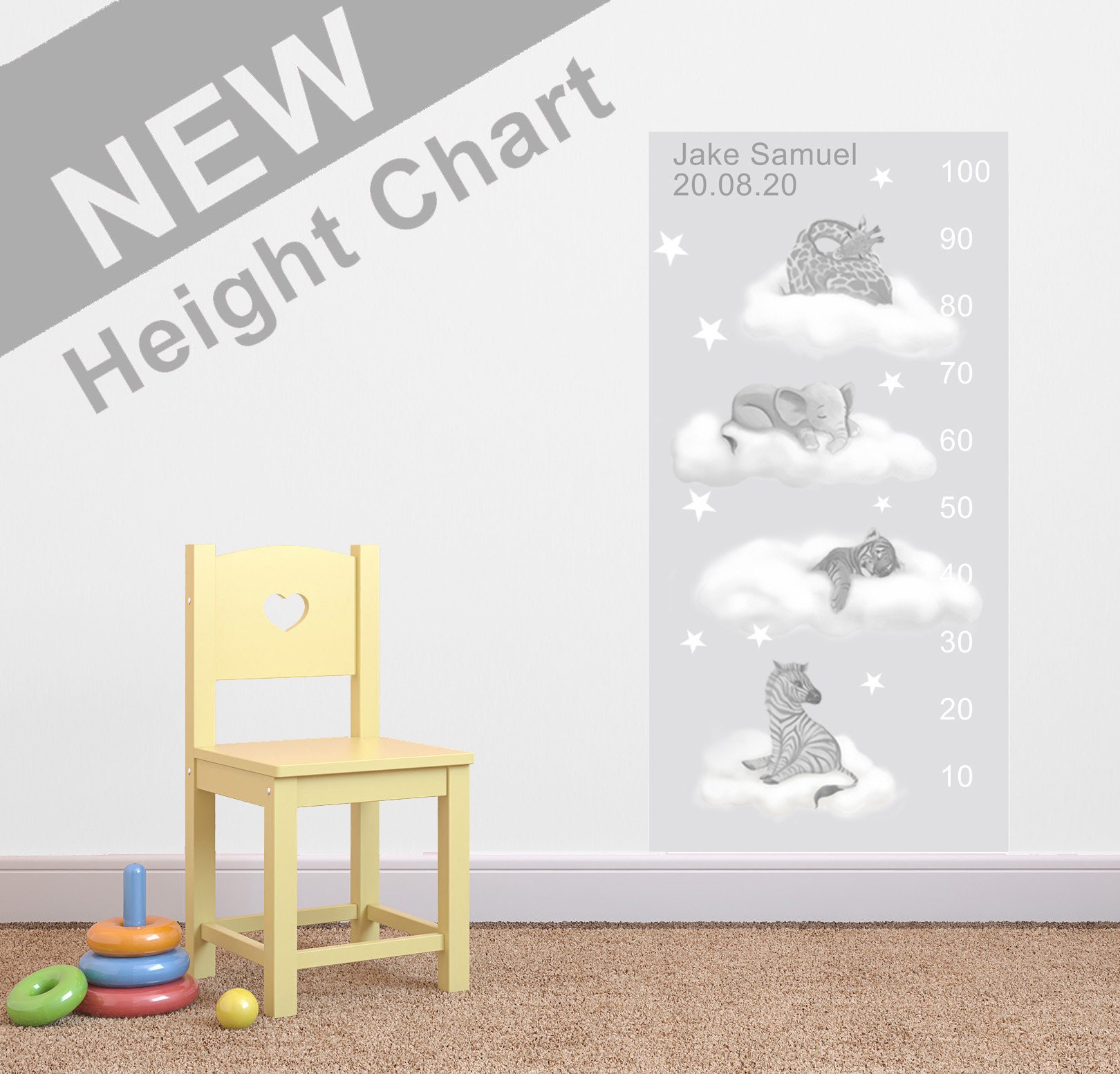 Height Chart Wall Height Chart Nursery Height Chart Safari Etsy Australia