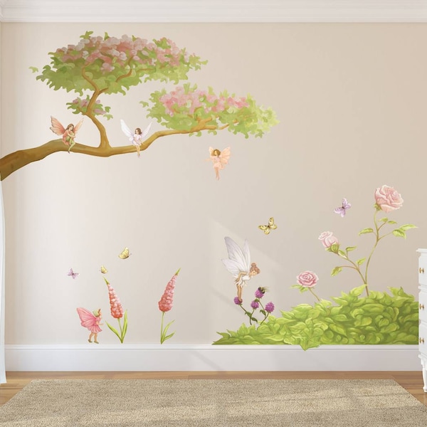 Fairy tree, fairy branch, fairy wall stickers, fairy decal, fairy decals, fairy wall decals, fairy tree decals, fairy decor, fairy wall art