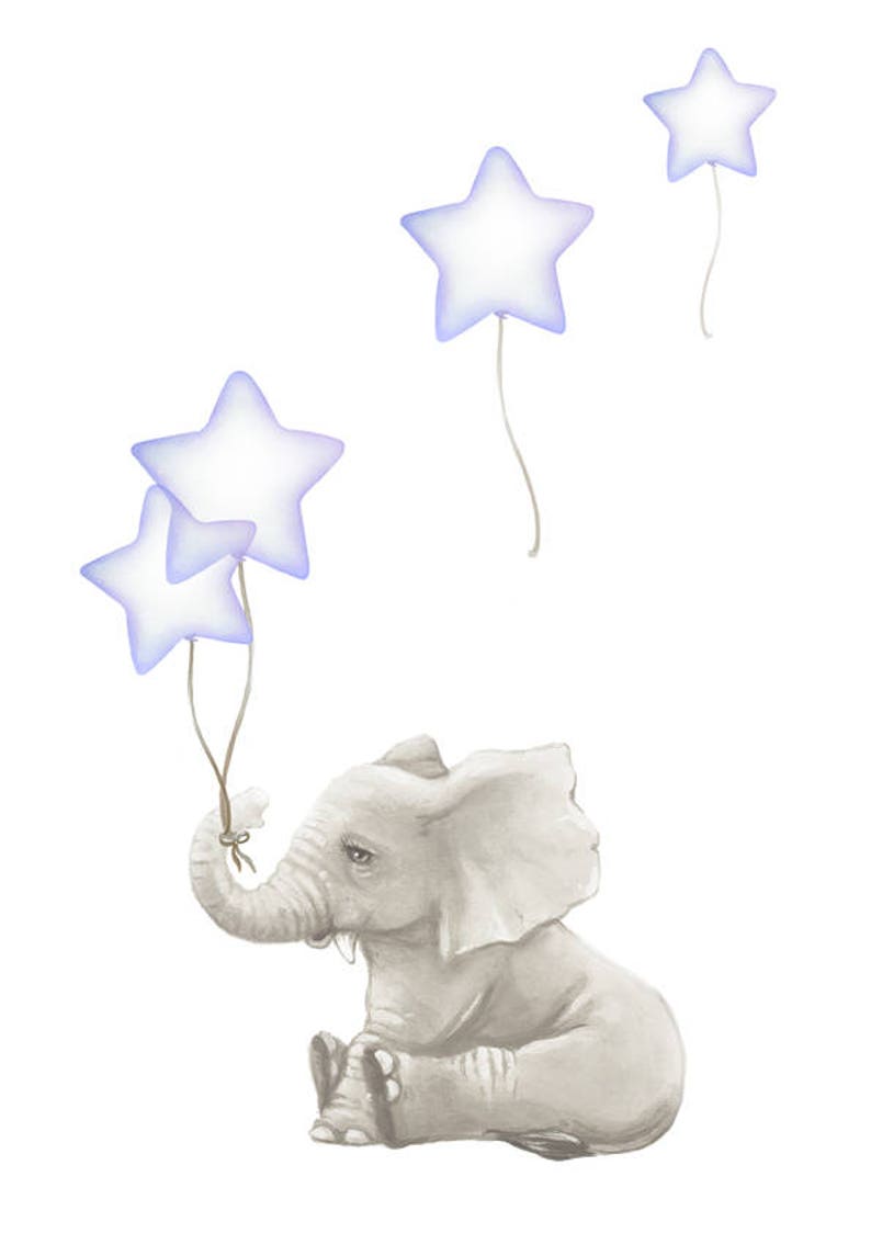 Nursery art prints star nursery prints elephant art nursery Etsy
