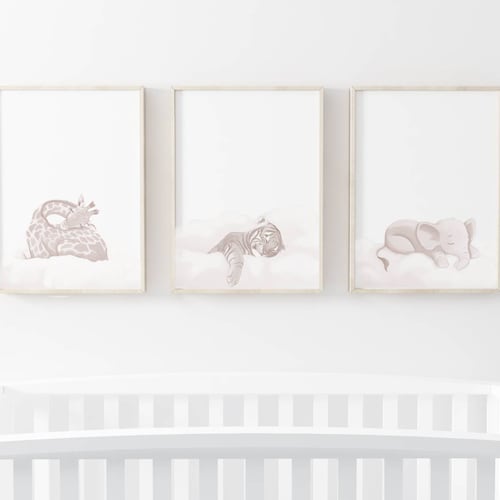 Nursery Art Prints Safari Prints Nursery Decor Elephant Etsy
