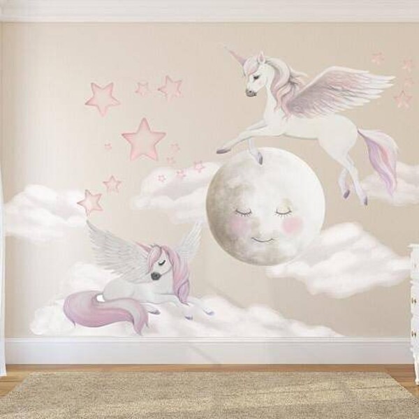 Unicorn Wall Decal Etsy