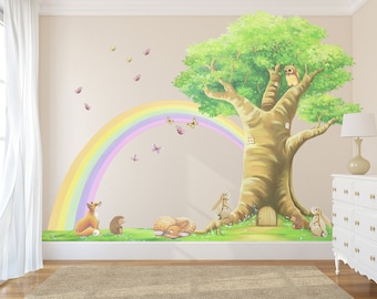 tree, woodland wall stickers, woodland decal, woodland decals, woodland wall decals, woodland tree decals, woodland decor, woodland wall art