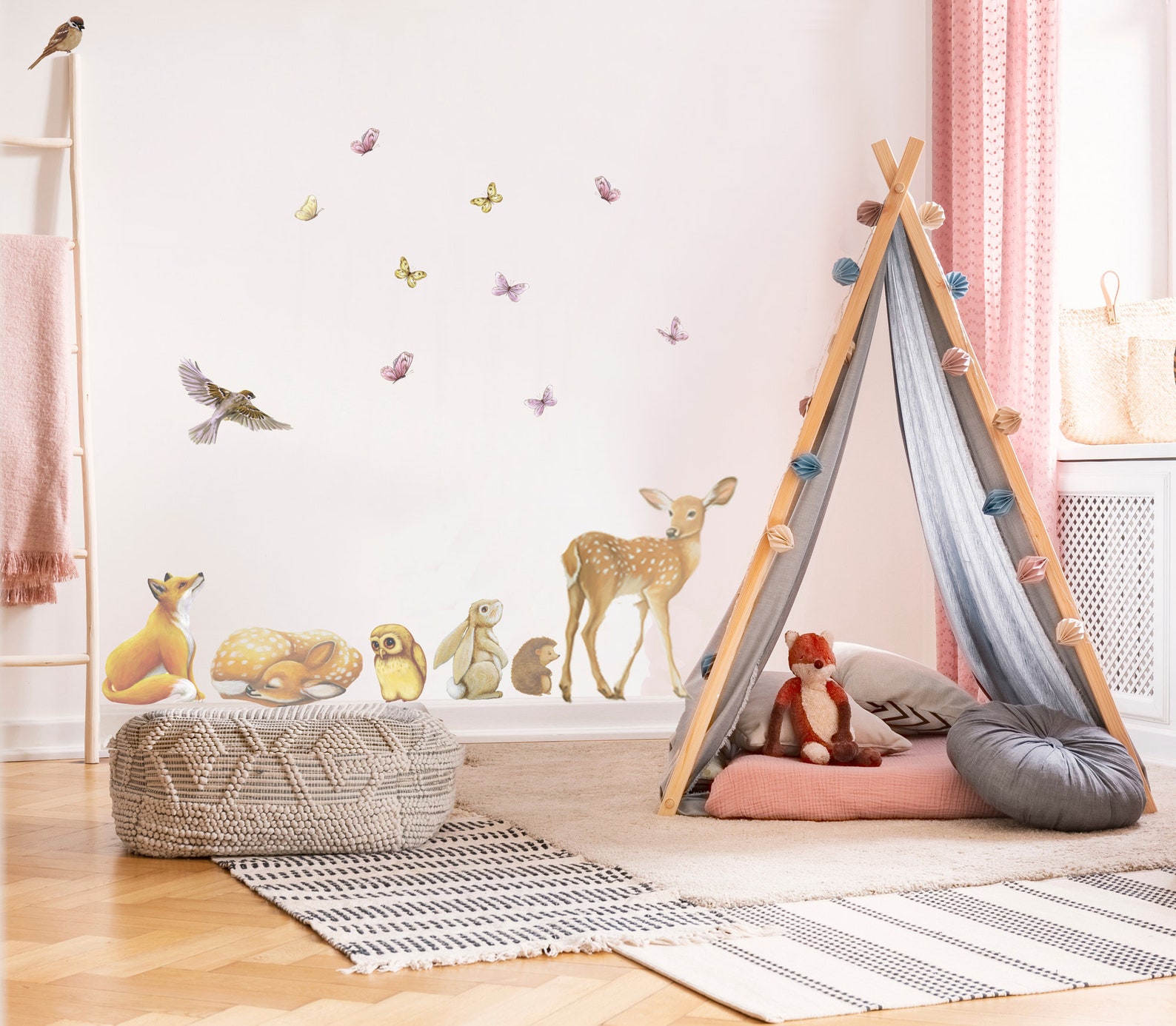 Woodland Animal Decals Woodland Decals Animal Wall Stickers Etsy