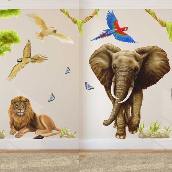 Jungle Wall Decals Etsy
