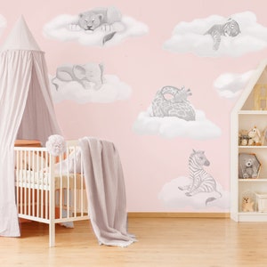 nursery decals, safari wall stickers, nursery wall decal, animal decals, nursery decal, nursery wall decals, nursery decor, ele decals, baby
