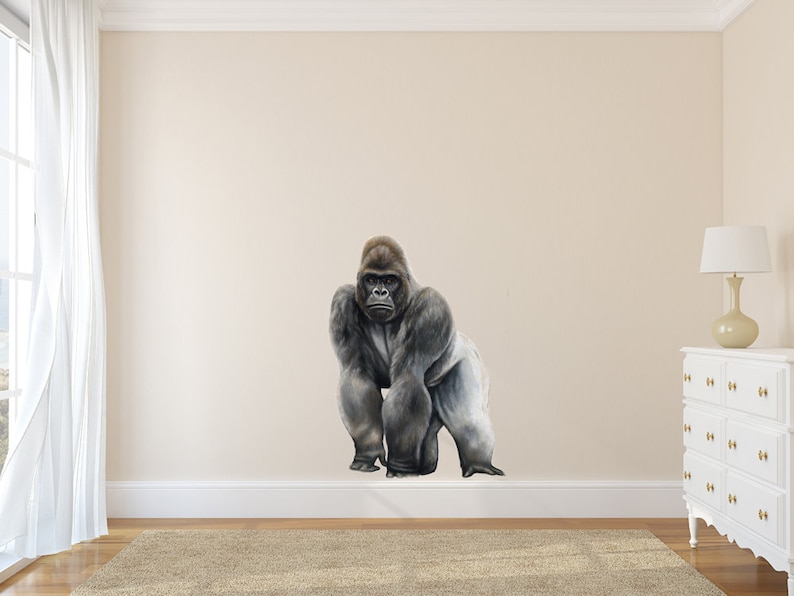 Gorilla Wall Decals Gorilla Wall Sticker Jungle Decals Etsy Canada