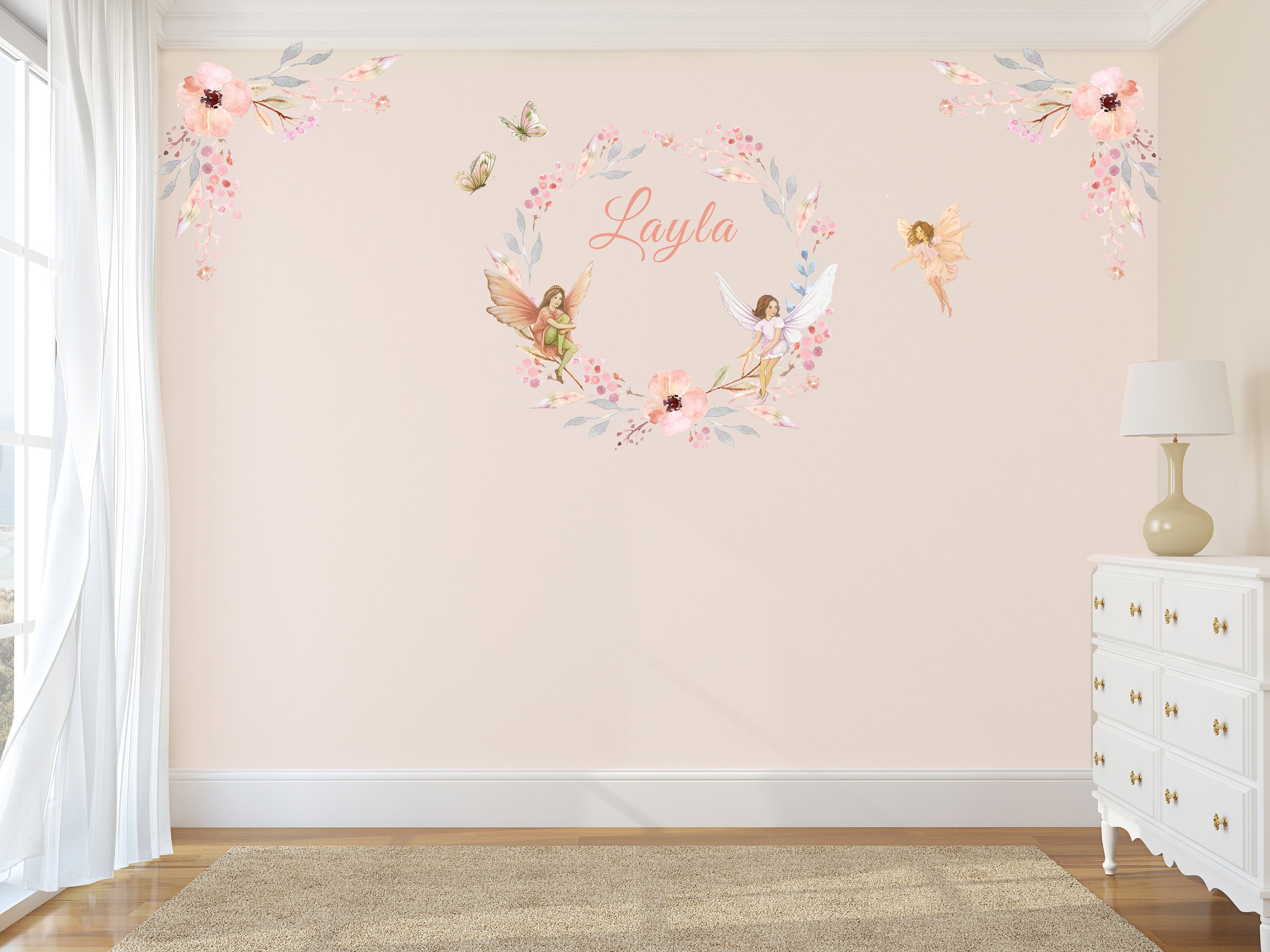 Fairy Wall Decal Fairy Decals Fairy Wall Stickers Fairy - Etsy