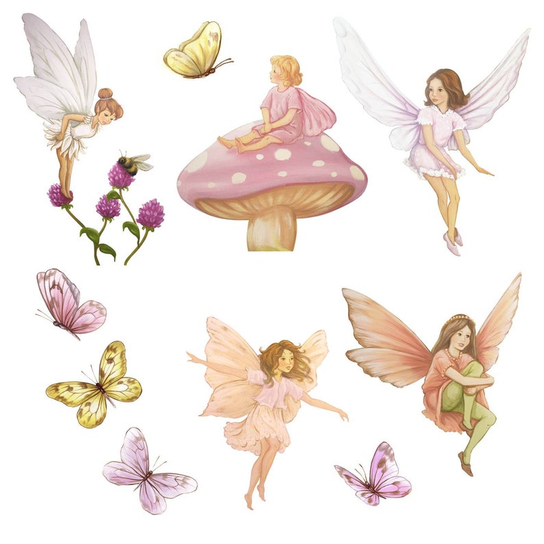 Fairy Wall Stickers Fairy Decal Fairy Decals Fairy Wall Etsy