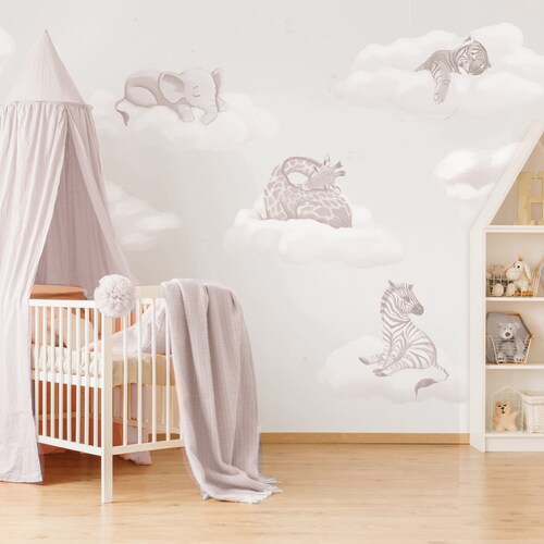 Nursery Decals Safari Wall Stickers Nursery Wall Decal Etsy