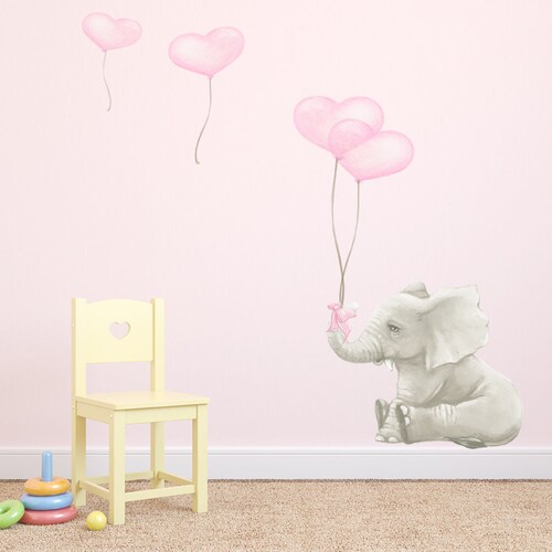 Nursery Decor Elephant Decals Elephant Wall Decal Elephant Etsy