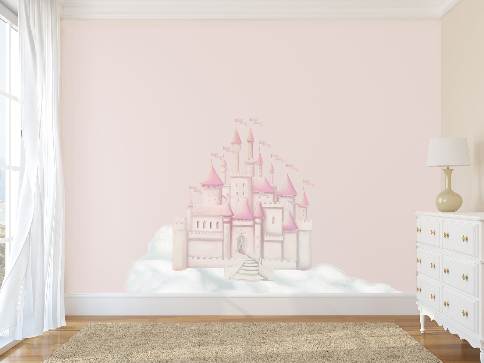 Castle Wall Decal Castle Decals Rainbow Wall Stickers Etsy UK