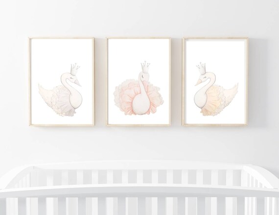 swan nursery prints
