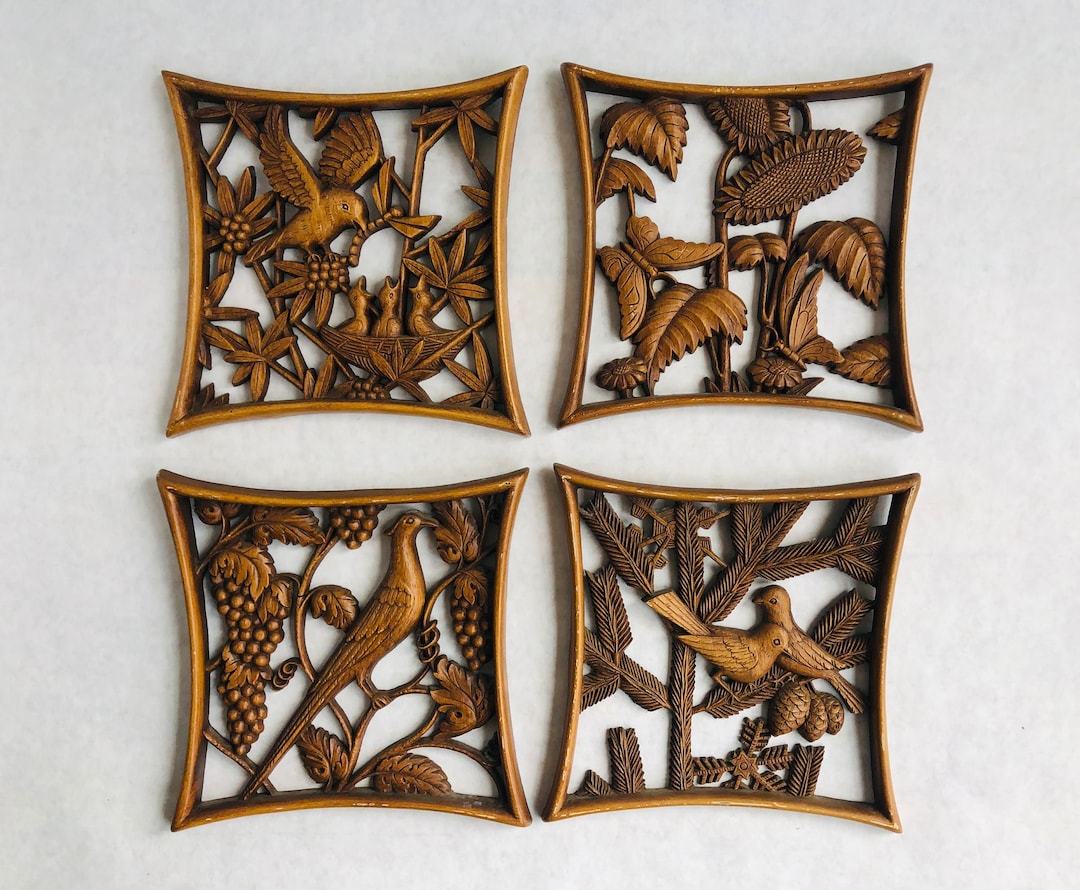 Vintage Four Season Wall Plaques, Vintage Seasons Wall Decor, Vintage ...