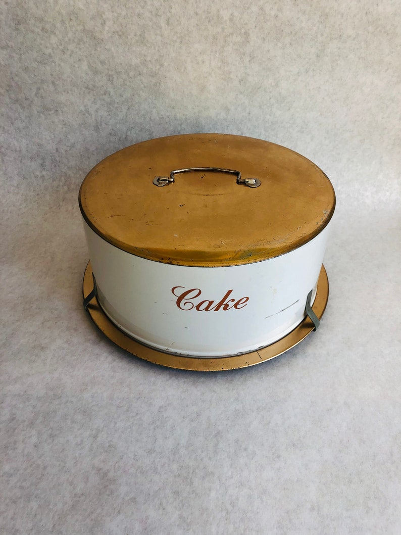 Jars & Containers Kitchen Storage Vintage Decoware Copper Cake Carrier