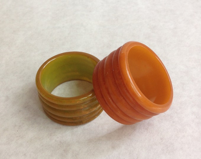 Vintage Bakelite Napkin Rings Etsy