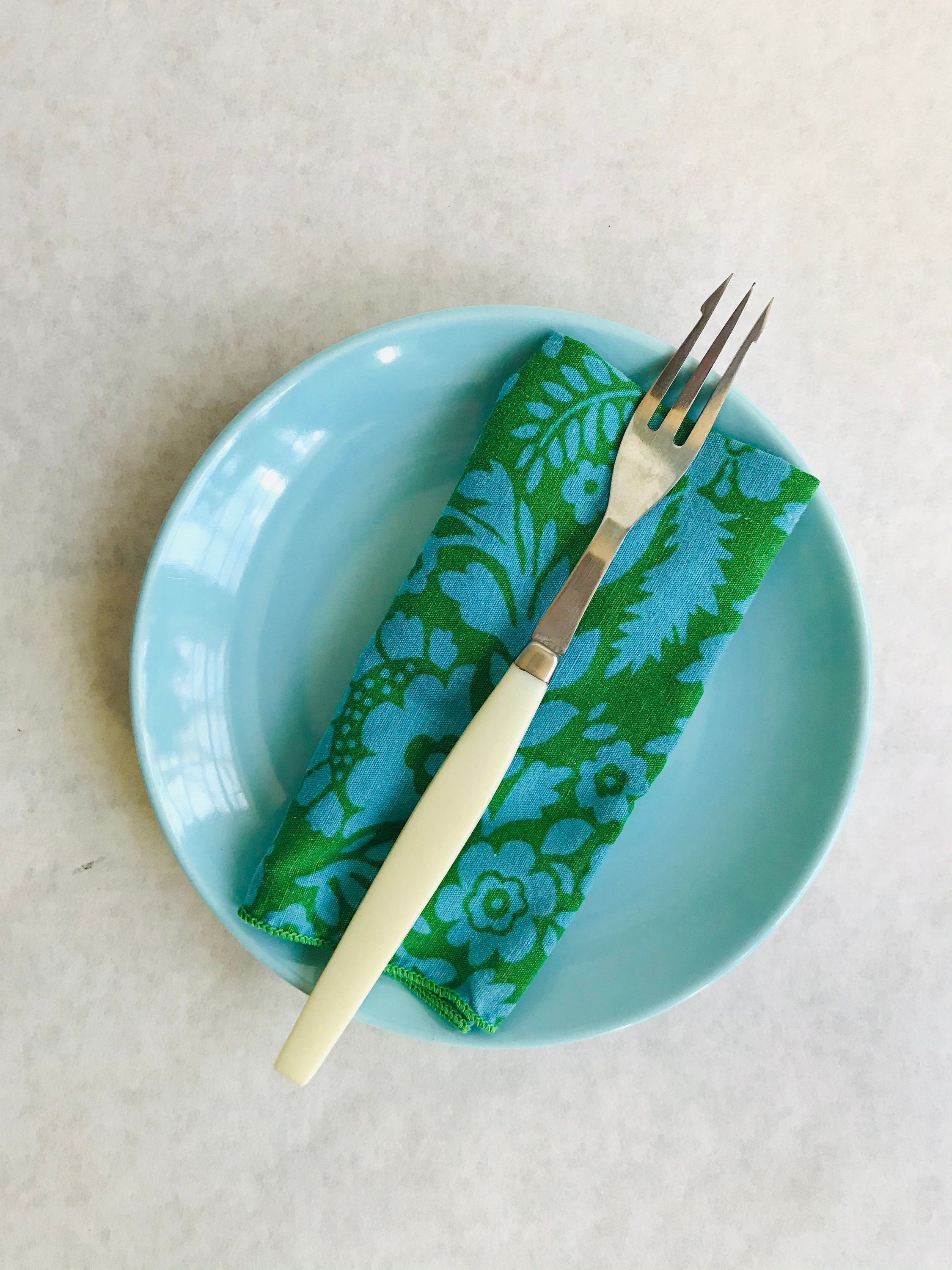Vintage Dessert Forks Vintage Fondue Forks White Handled MCM Etsy