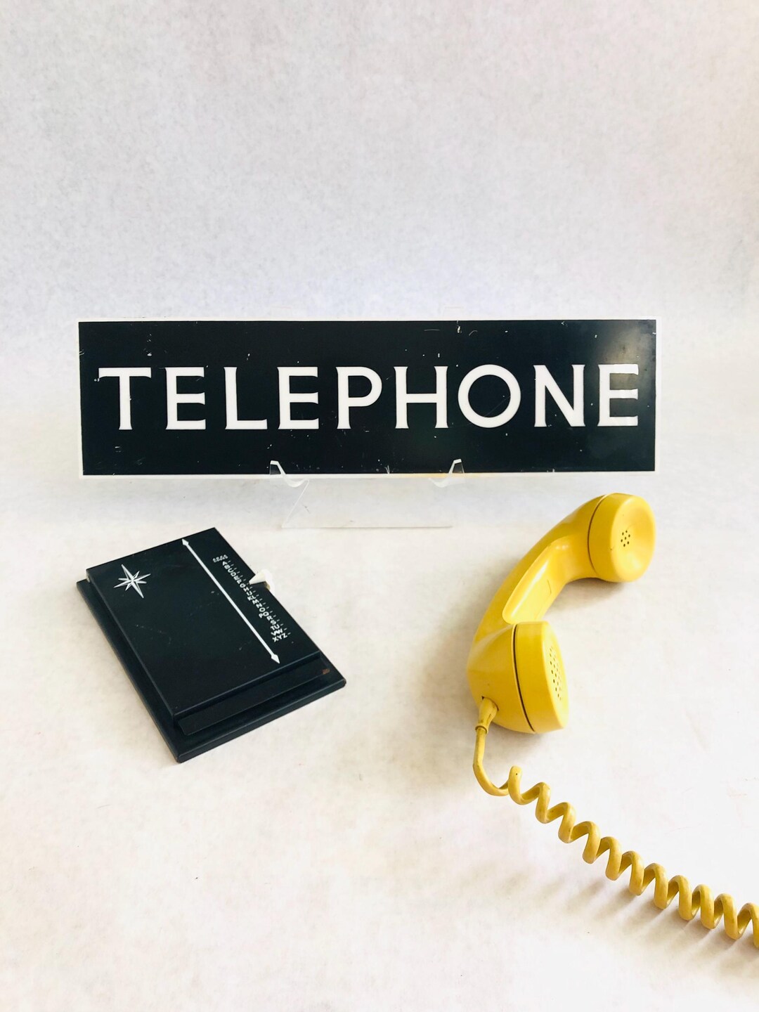 Telephone. Shop Sign Vintage Telephone Booth Sign, Mid-century Modern Home Office Decor - Etsy