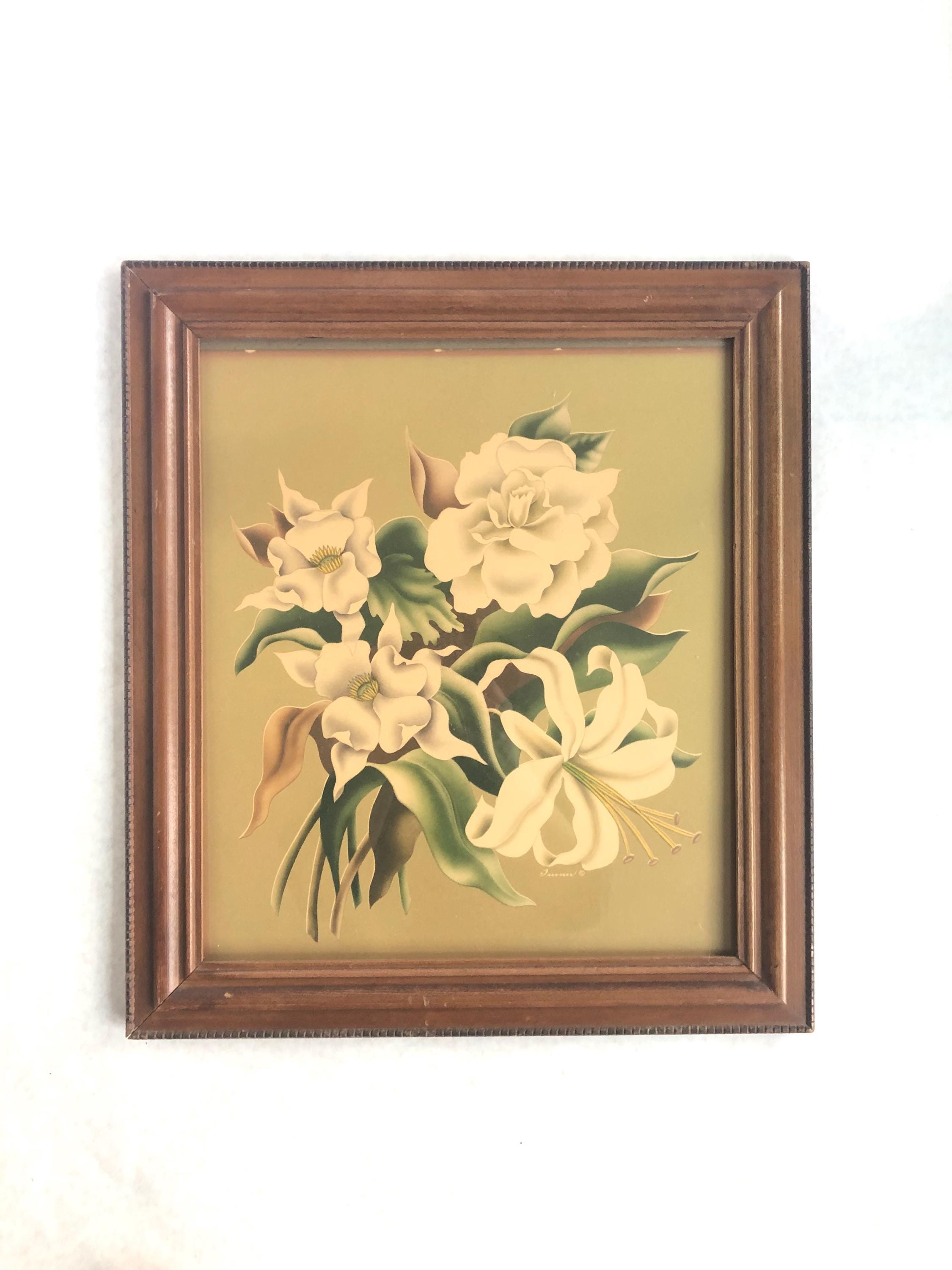 1950s Turnerミッドセンチュリー リトグラフ プリント フラワー Vintage Turner Floral Art Print - Etsy