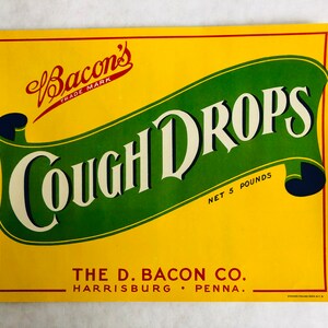 Vintage Cough Drops Label Vintage Medicine Chest Vintage - Etsy