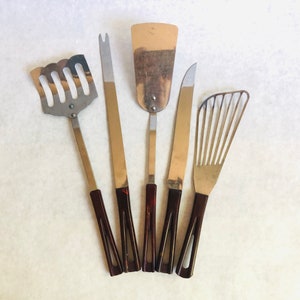 Vintage Stanhome cooking utensils, midcentury cooking tools, vintage kitchen utensils, MCM cooking utensils, Stanhome, vintage spatulas