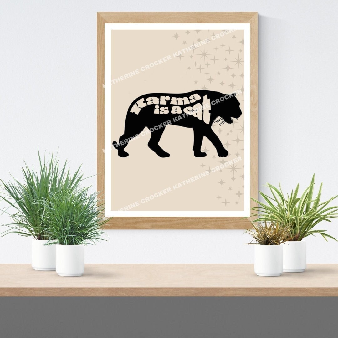 Karma Is A Cat Poster Design Digital Download Etsy karma-is-a-cat-poster-design-digital-download-etsy