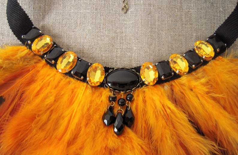 Breastplate necklace with feathers The Phoenix image 3