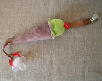 Clip - pacifier little vanilla ice cream cone