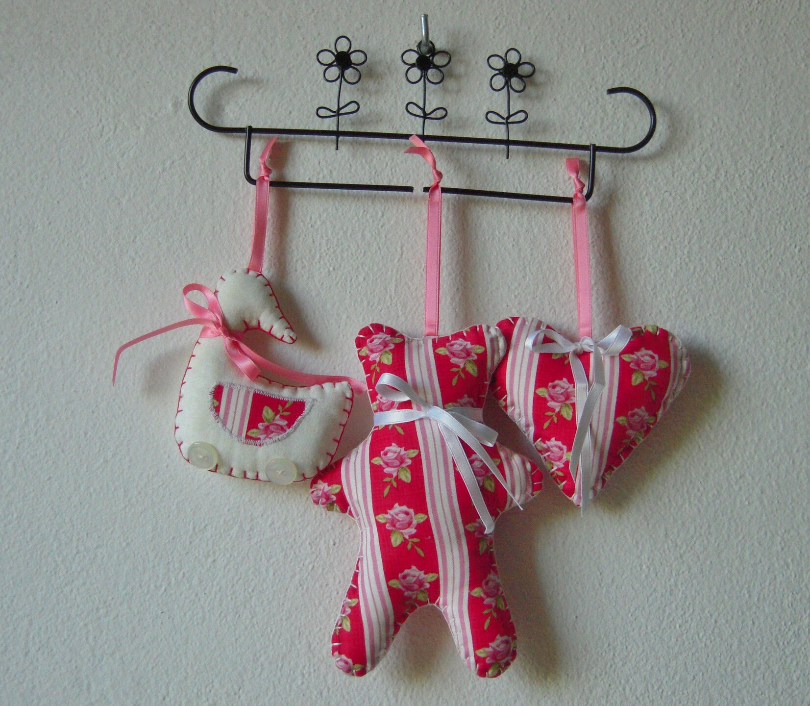 Décorations en Tissu à Suspendre Lot de Trois