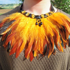 Breastplate necklace with feathers The Phoenix image 4