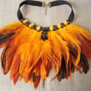 Breastplate necklace with feathers The Phoenix image 2