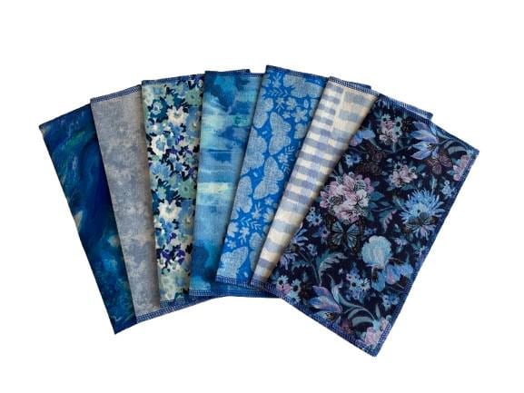 Handkerchief Womens, Ladies Handkerchiefs, Set of 7, Flannel Handkerchiefs, Reusable Tissues, Paperless Hankies, Womens Handkerchief  W106