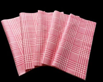 Cloth Napkins, Handkerchief, Cotton Flannel Handkerchiefs, Reusable Cloth Tissues Set of 5  W63