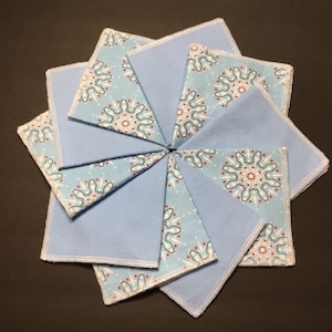Handkerchief Womens,Ladies Handkerchiefs,Set of 10, Flannel Handkerchiefs, Reusable Tissues, Paperless Hankies, Womens Handkerchief  W67