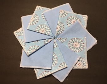 Handkerchief Womens,Ladies Handkerchiefs,Set of 10, Flannel Handkerchiefs, Reusable Tissues, Paperless Hankies, Womens Handkerchief  W67
