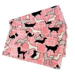 Handkerchiefs,Set of 5, Flannel Handkerchiefs,Dog Print Handkerchiefs, Handkerchiefs,Flannel Handkerchiefs,Reusable Tissues, Napkins G93