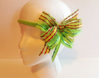 Green Headband, Green Bow Headband, Ladies Headband, Teen Headband, Girls Fancy Headband, Woman's Headband, Womans Headband, Headband FH55