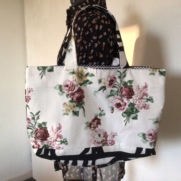 Sac cabas doublé en toile