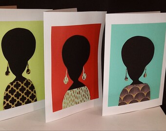 Mujer afroamericana con un afro