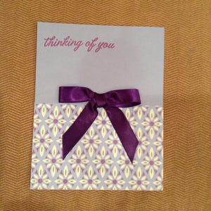 Thinking of You Card/Sympathy/Get Well/Blank Card/Handmade/Paper