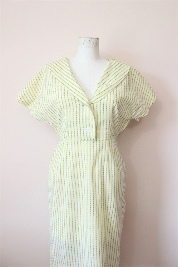 1940s Swiss Yard cotton dress | 1940s yellow dott… - image 3