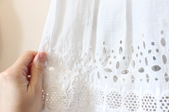 Honeycomb sheer tea dress | vintage 1920s white e… - image 9