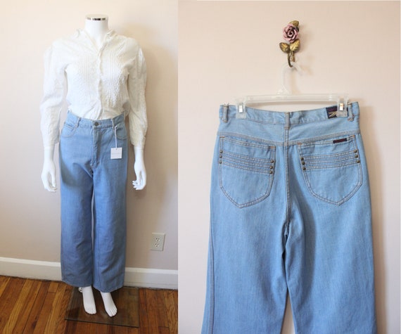 Brittania high rise wide leg jeans | 1970s light w