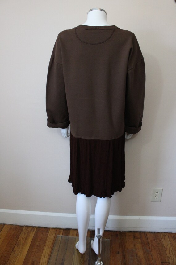 Coffee oversize sweatshirt mini dress | 1980s bro… - image 7